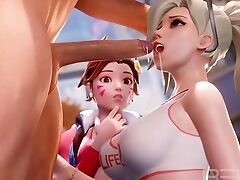 Dva Takes Over The Practice Of Sucking Dick From A Skillful Grace